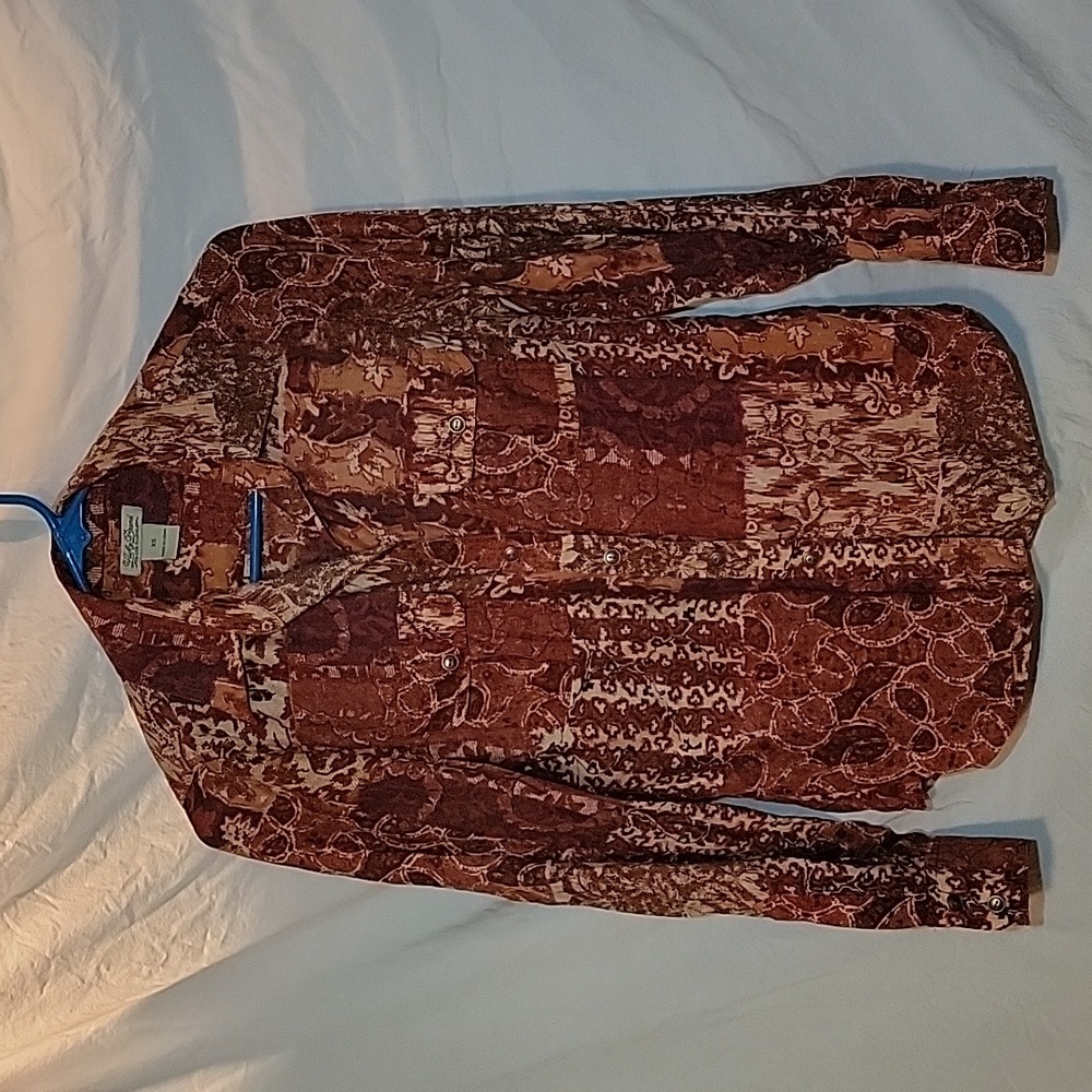 Lucky Brand, long sleeve blouse, button-up, xs